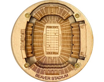 Le dessous de verre original du stade ! Sous licence officielle ! Université Penn State, stade Beaver