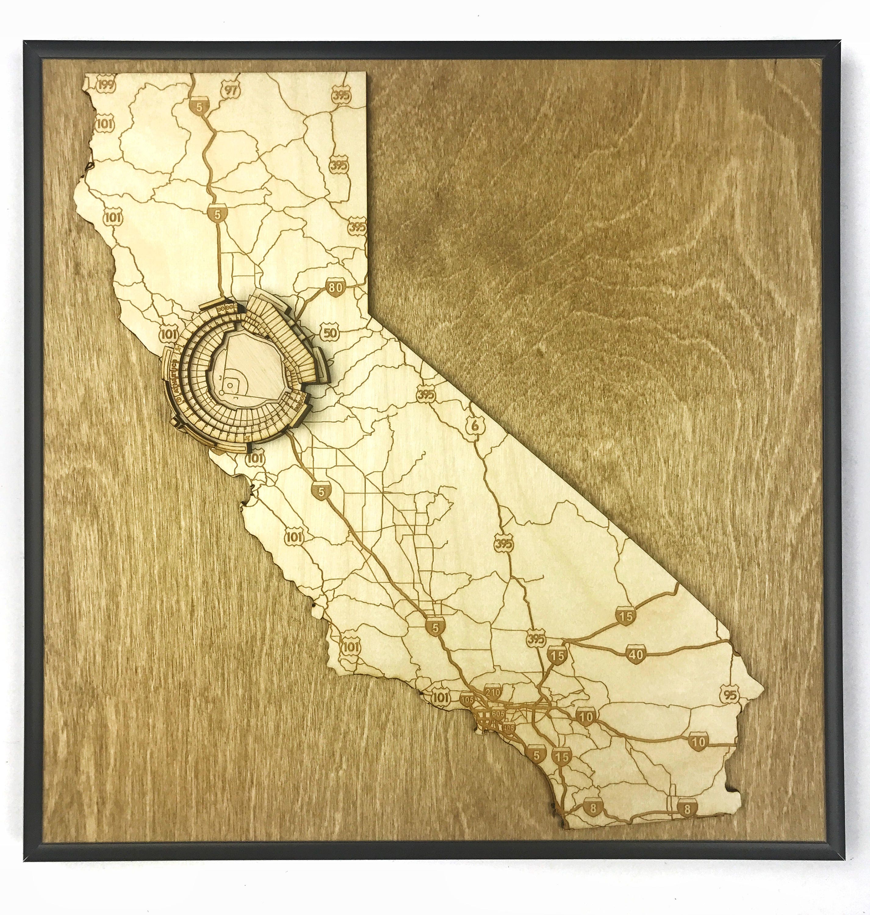 Stadium State Shape - California, Oakland | Oakland-Alameda County Coliseum Athletics