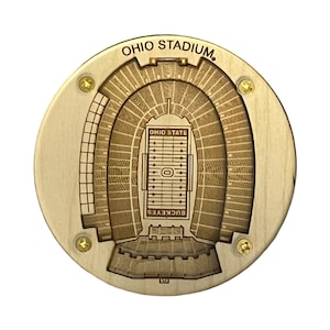Le dessous de verre original du stade ! Sous licence officielle ! Le stade de l'Ohio State University
