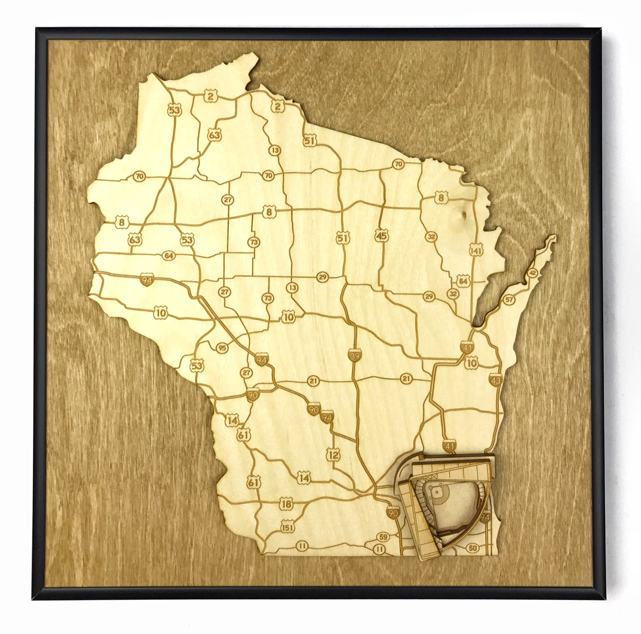 Stadium State Shape - Wisconsin, Milwaukee | Miller Park