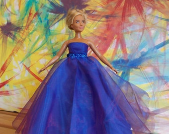 barbie in blue gown