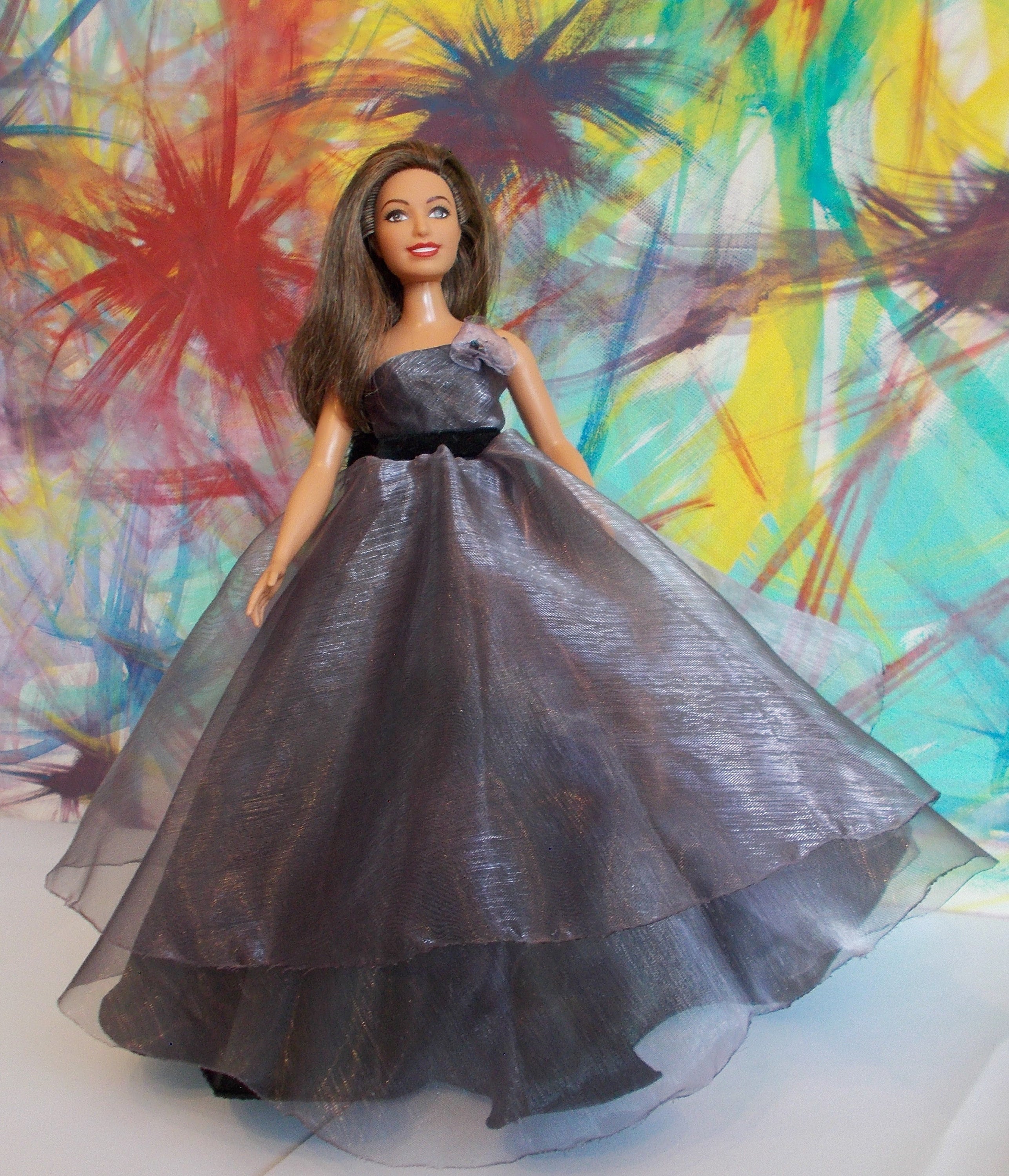 Barbie doll with dresses hotsell and shoes
