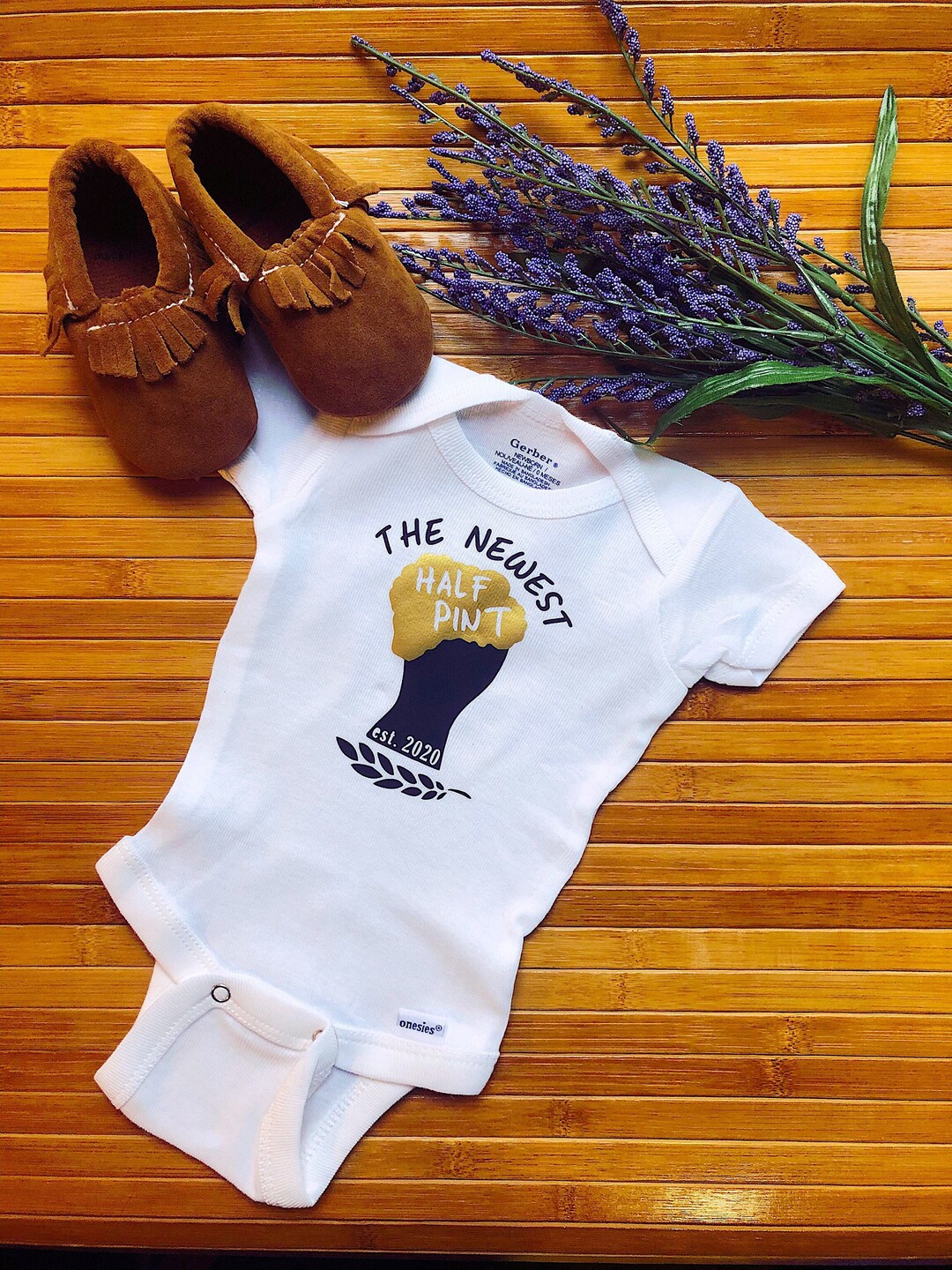 Half Pint Onesie Home Brew Onesie Pregnancy Announcement Etsy
