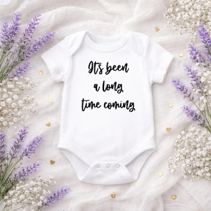It’s Been a Long Time Coming Baby Onesie® – Rainbow Baby – IVF Pregnancy- Announcement Onesie® - Miracle Baby Gift - Taylor Swift Inspired
