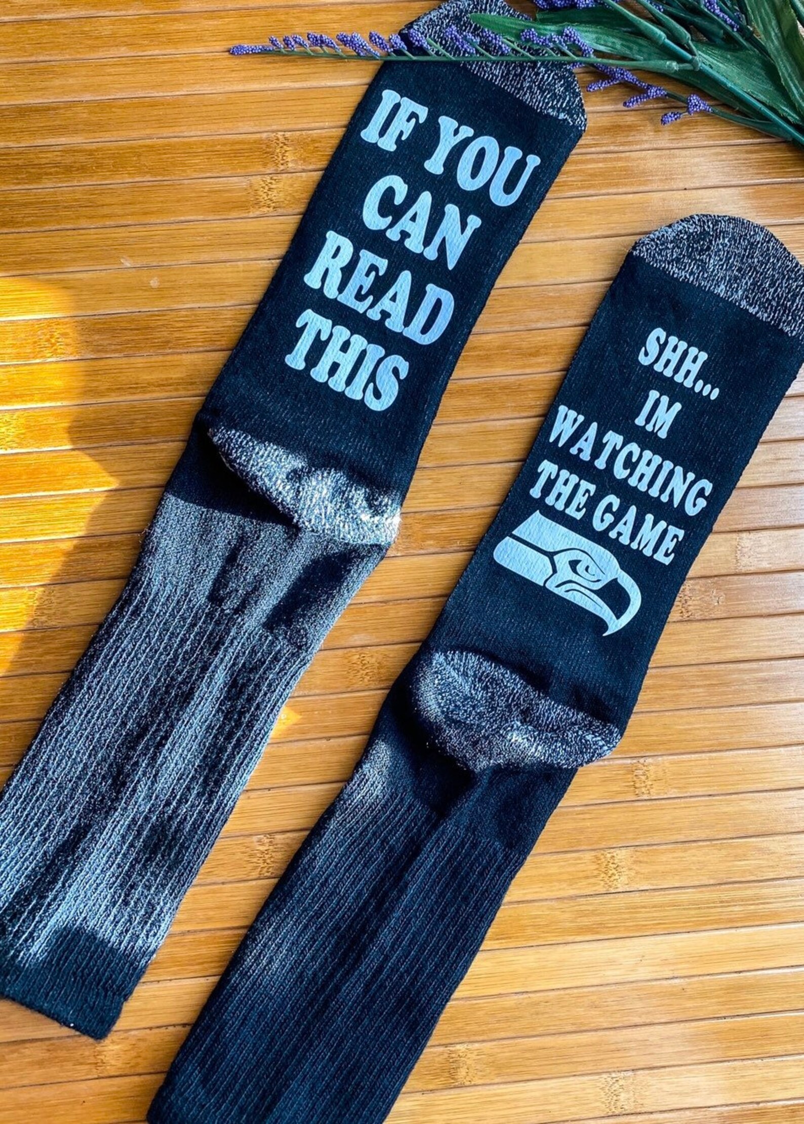 Mens Socks Funny Mens Socks Seahawk Socks If You Can Etsy