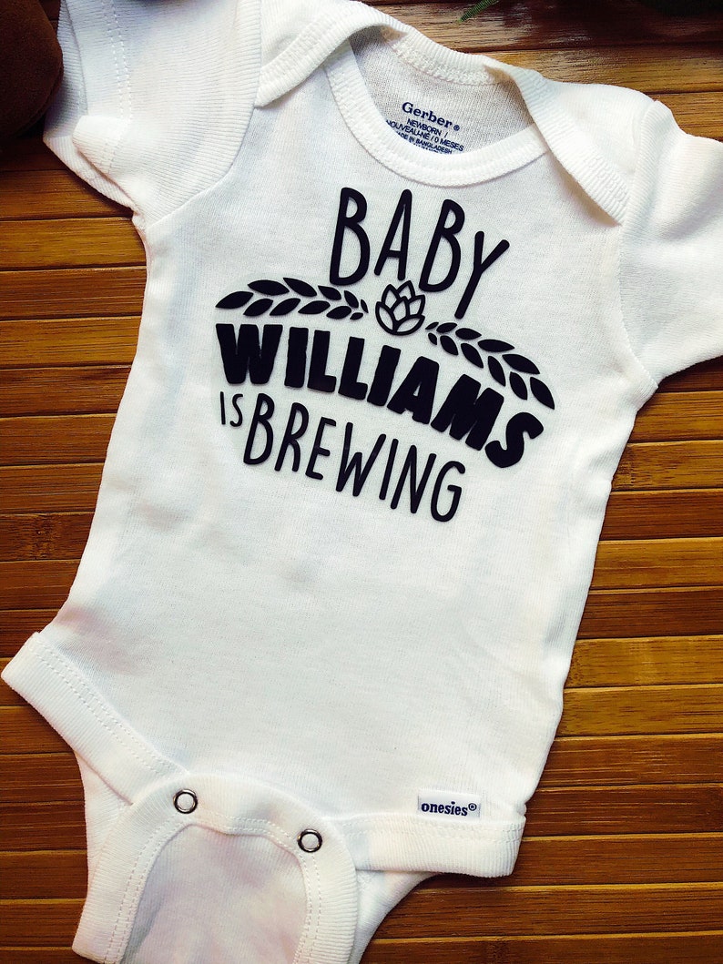 Home Brew Onesie Pregnancy Announcement Onesie Funny Baby Etsy