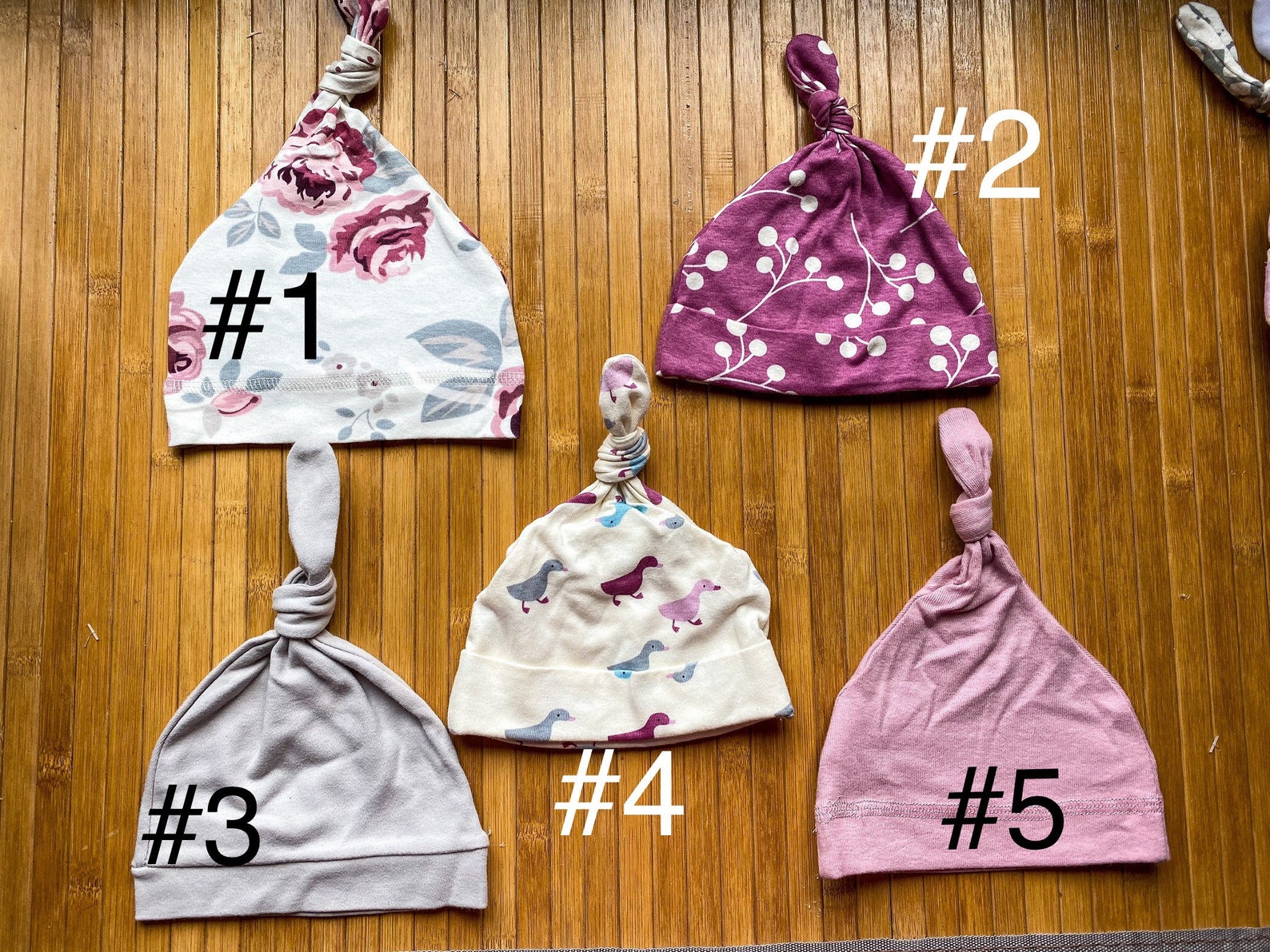 Baby Hats With Names Baby Hats With Bows Knotted Baby Hat Etsy