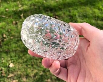 Original Vintage Cristal France Plus De Plomb Garanti Genuine Crystal Trinket Box Made in France