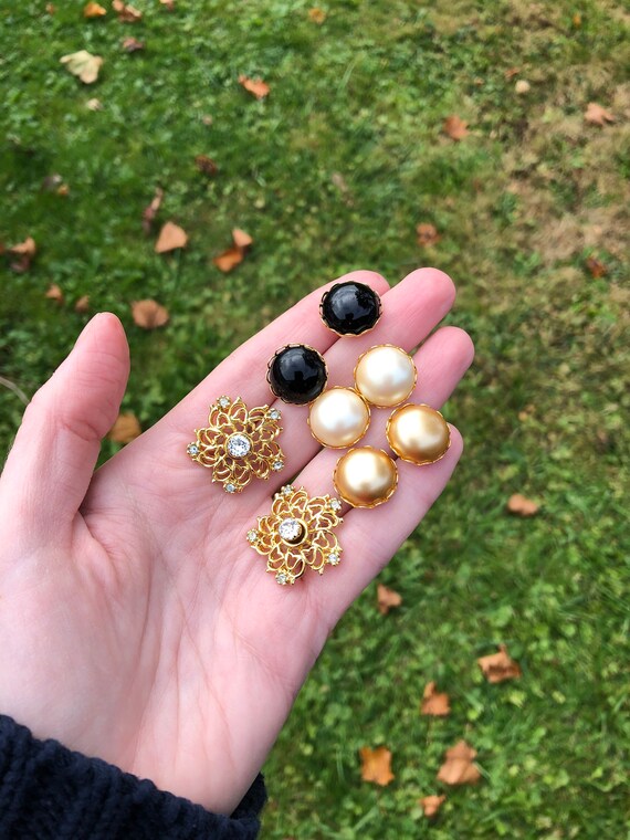 Earring jacket rhinestone snowflake earrings set,… - image 6