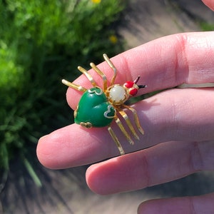 Vintage spider brooch made in Hong Kong