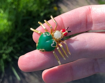 Faberge Style Brooch Spider