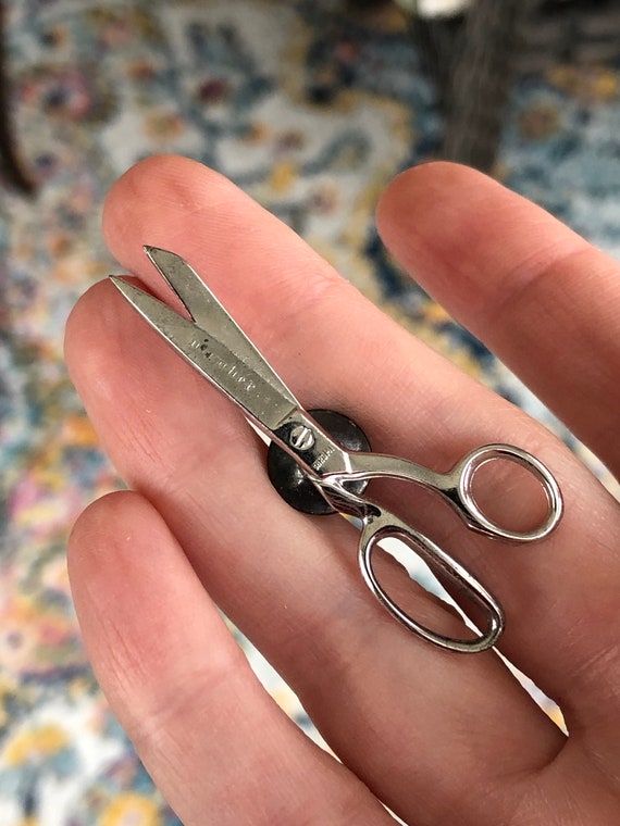 Vintage sterling scissor pin marked West Germany, 