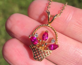 Sterling Silver Shooting Star Necklace With Genuine Ruby Star and