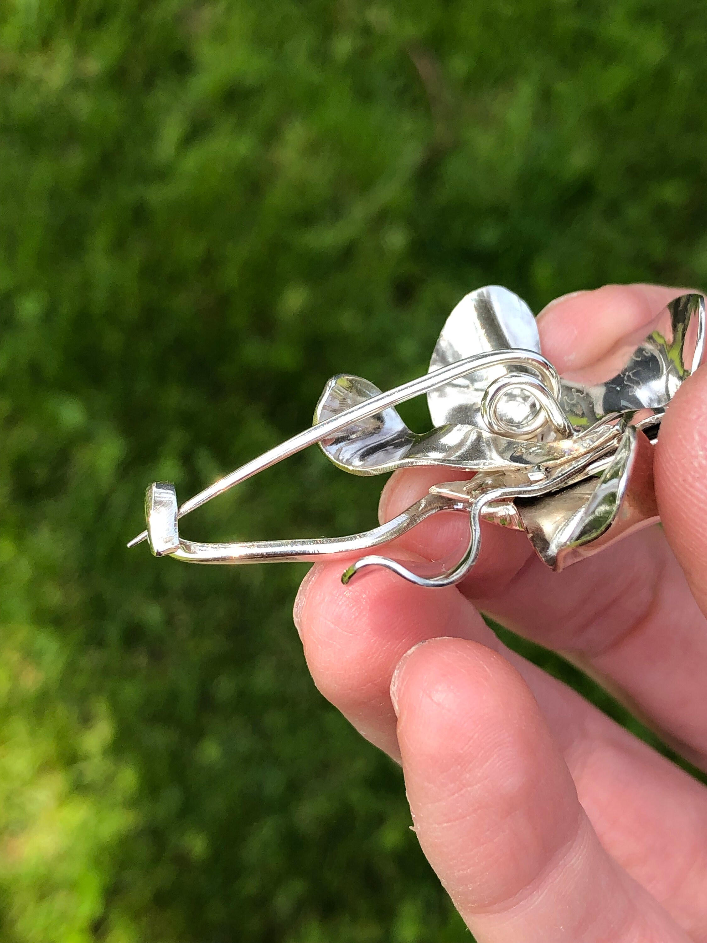 Broche Argent Sterling Signée R/M – Design Moderniste, 6 Grammes, Neuf Sans Boîte !