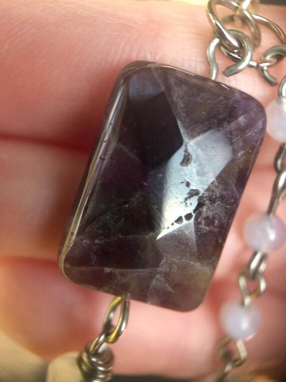 Handmade gemstone statement earrings on sterling … - image 6