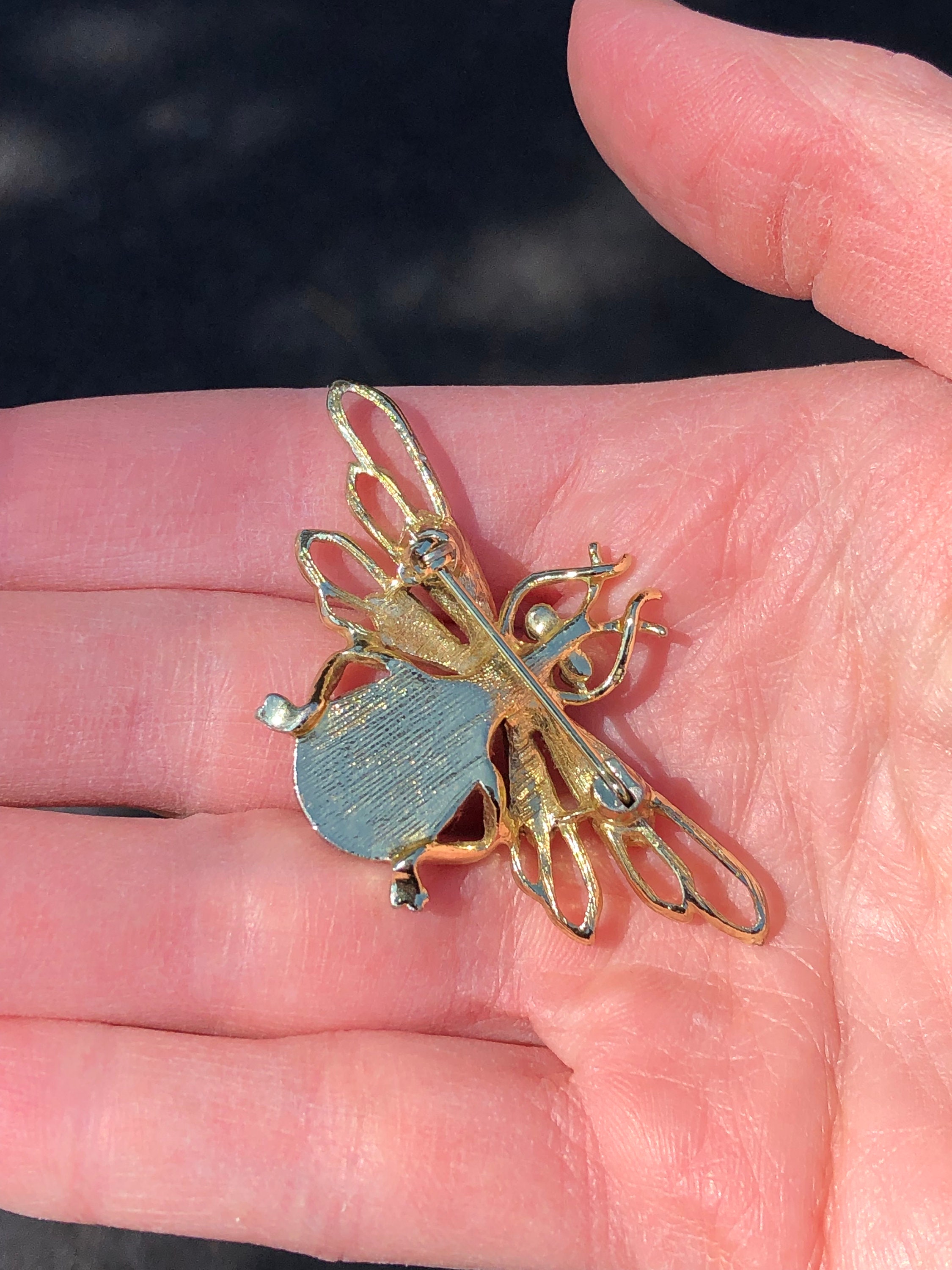 ヴィンテージコスチュームジュエリーの虫ブローチ、ジェリーベリー