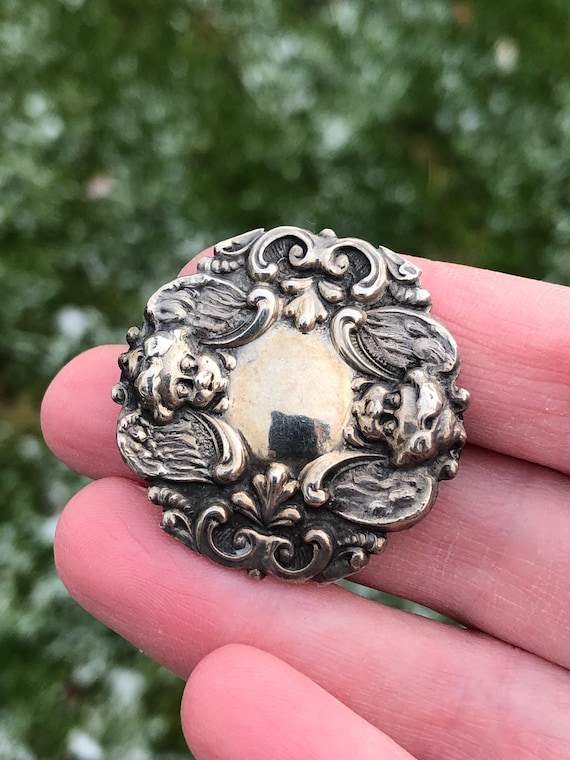 アールヌーボー ヴィンテージ シルバー 925 ブローチ アールヌーボー葡萄アンティーク・シルバー・ブローチ