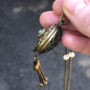 Victorian Revival Slide Locket With Enamel, Gorgeous! - Etsy