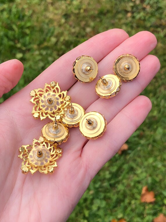 Earring jacket rhinestone snowflake earrings set,… - image 8