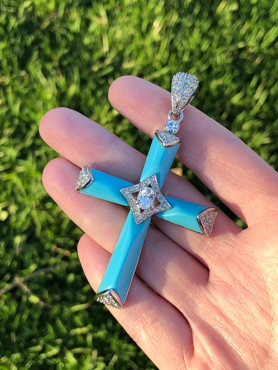 Large Costume Jewelry Cross Faux 