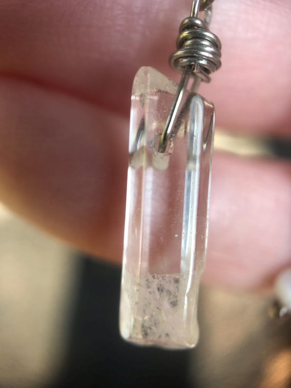 Handmade gemstone statement earrings on sterling … - image 5