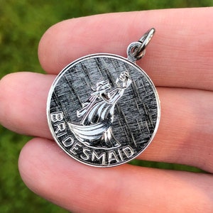 Vintage bridesmaid pendant, sterling