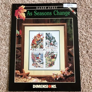As Season's Change counted cross stitch chart, Karen Avery, Dimensions