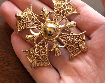 ヴィンテージ クラウン トリファリ テクスチャード シルバー トーン