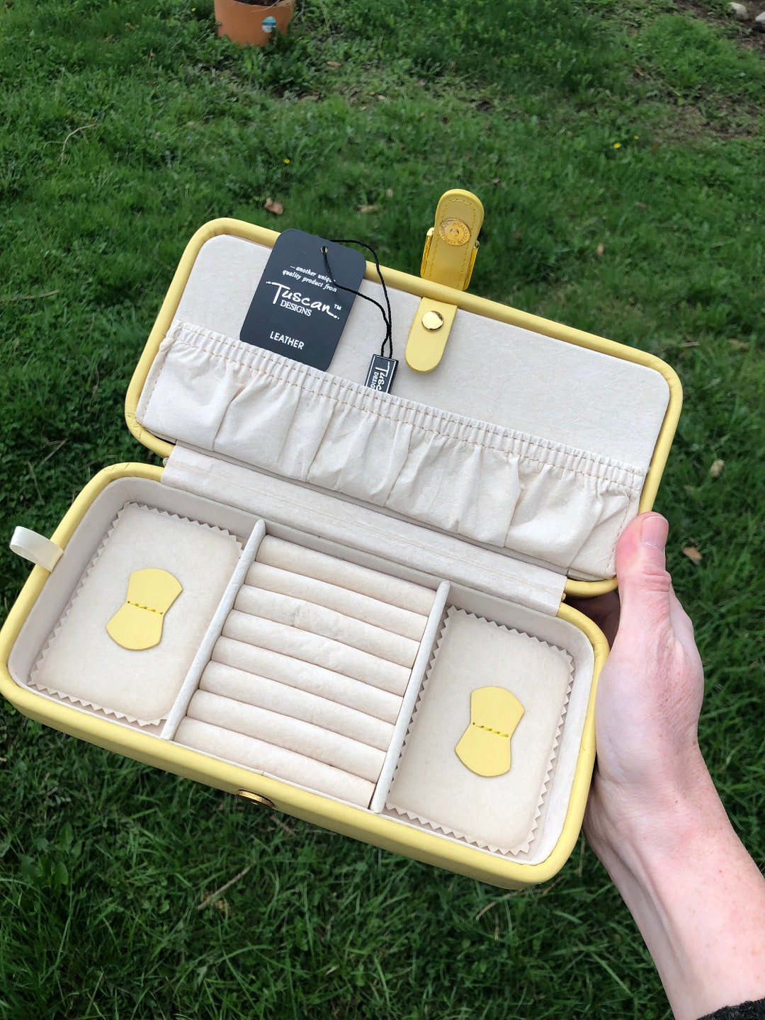 Tuscan Designs Leather Jewelry Box With Lots of Ring Storage Etsy