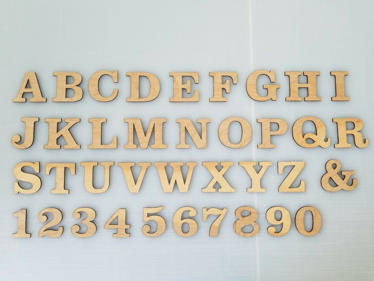 Laser Cut Alphabet 1/8 Inch Thick Wood Claredon Font Etsy