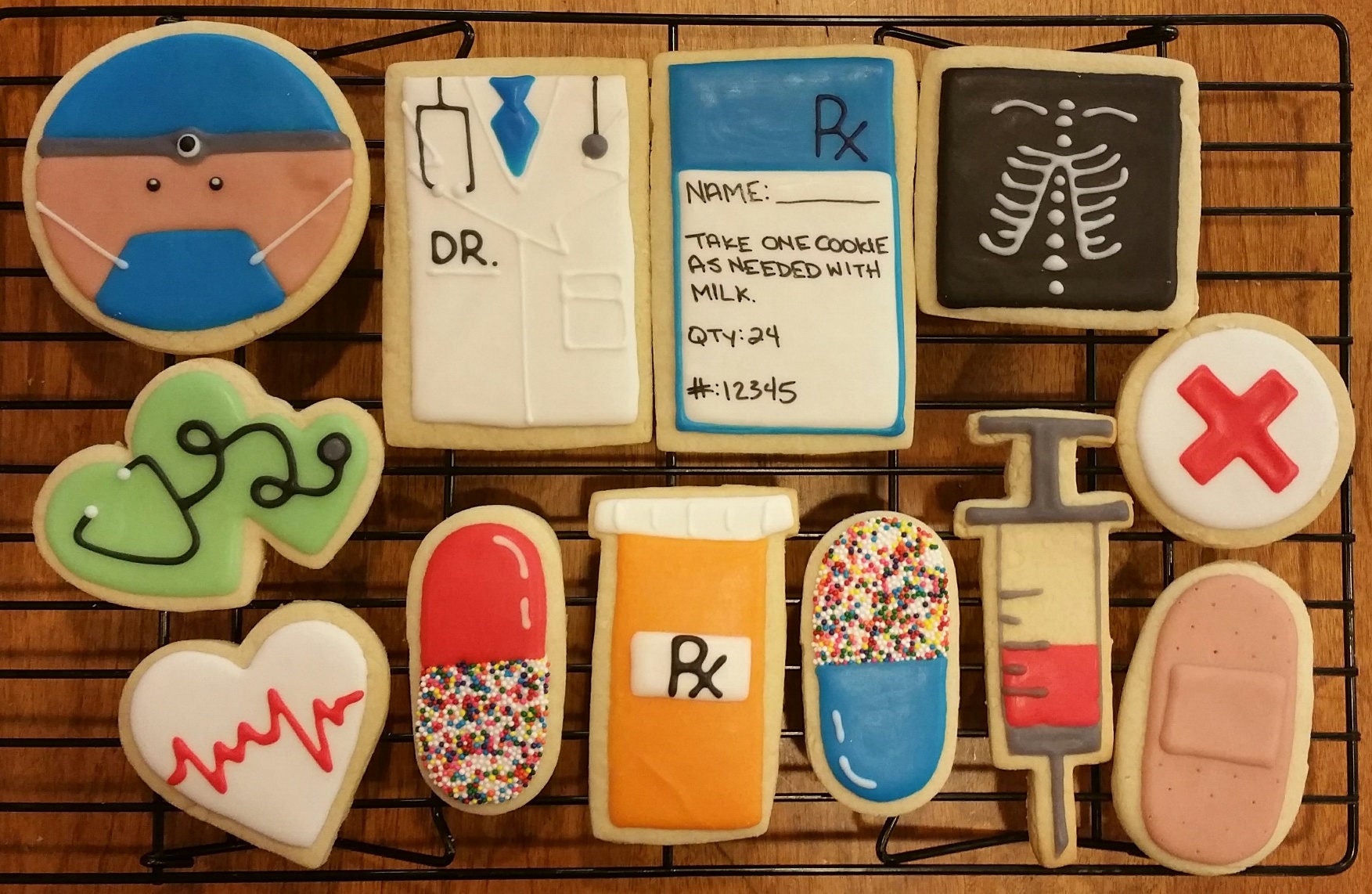 Doctor Theme Cut Out Cookies 1 Dozen | Etsy