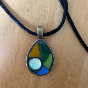 Mosaic Teardrop Pendant