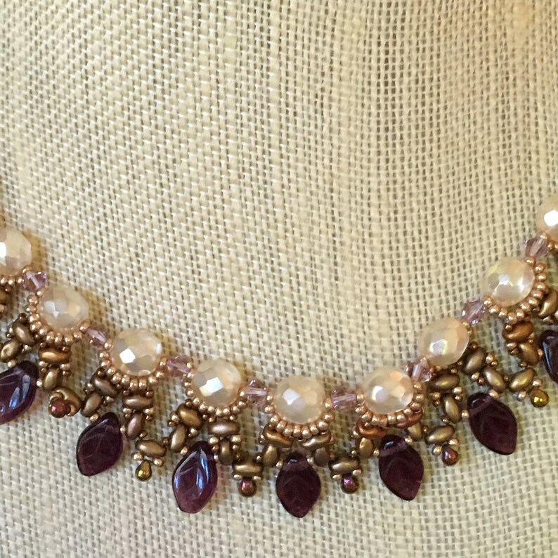 Intricate Bead Weaving Necklace 21 Inches Designed by Etsy