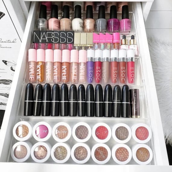 Acrylic makeup organizer organiser storage - DISPLAY TRAY Short Rows