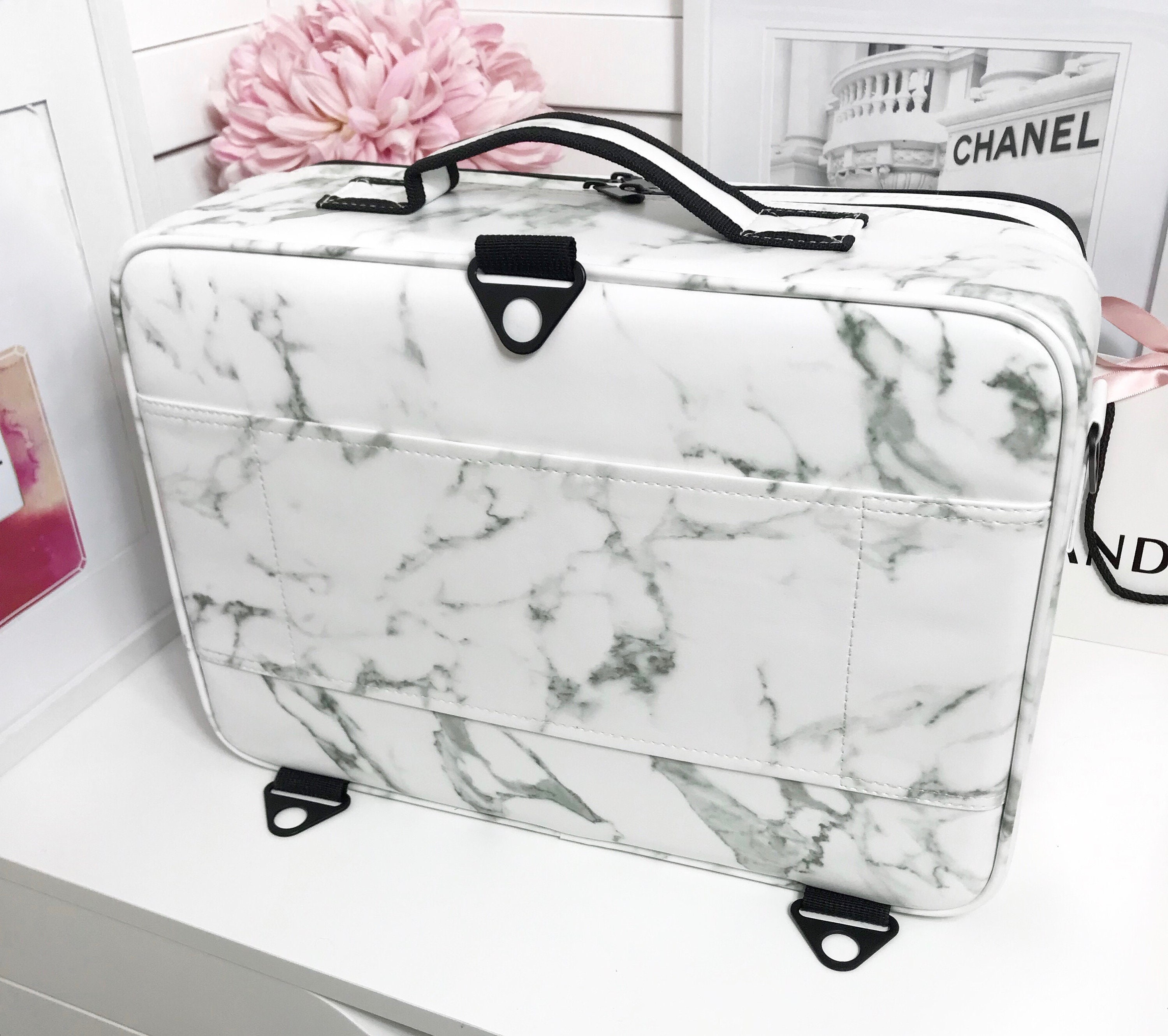 LARGE Makeup Bag Vanity Collections WHITE MARBLE Etsy