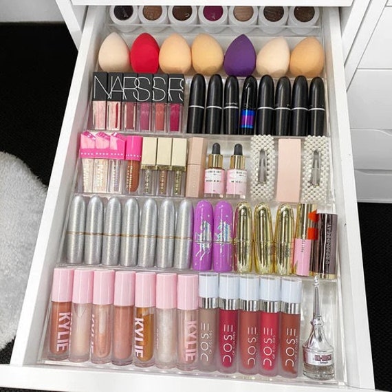 Acrylic makeup organizer organiser storage DISPLAY TRAY Short Rows