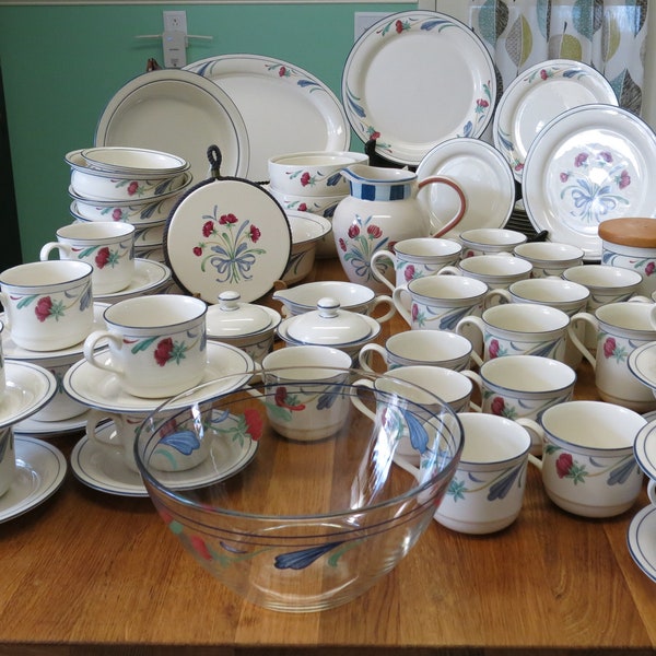 More Perfect Dinner Plates Just Added! Plus Mark Downs :) Huge Set of Lenox Poppies On Blue Fine Dinnerware Beautiful, Classic Pattern