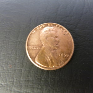 1955 Lincoln Head Wheat Penny Without Mint Mark-Very Good