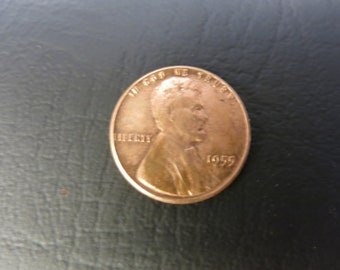 1955 Lincoln Head Wheat Penny Without Mint Mark-Very Good