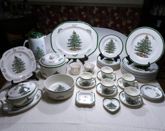 41 Perfect Pieces Priced Individually of Classic Spode Christmas Tree China Made in England For Real Perfect!