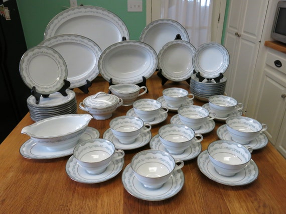 Beautiful Late 60's Noritake Margaret Pattern 49 Piece Set Cups
