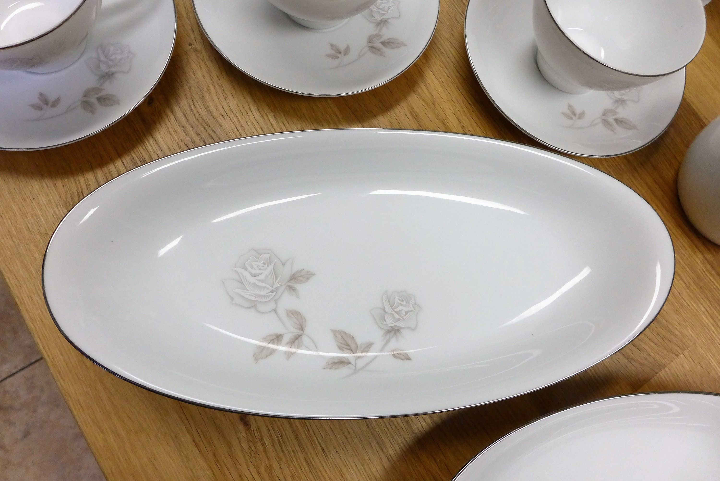 Retro 1960's Noritake Rosay Pattern 6216 44 Piece Set Etsy