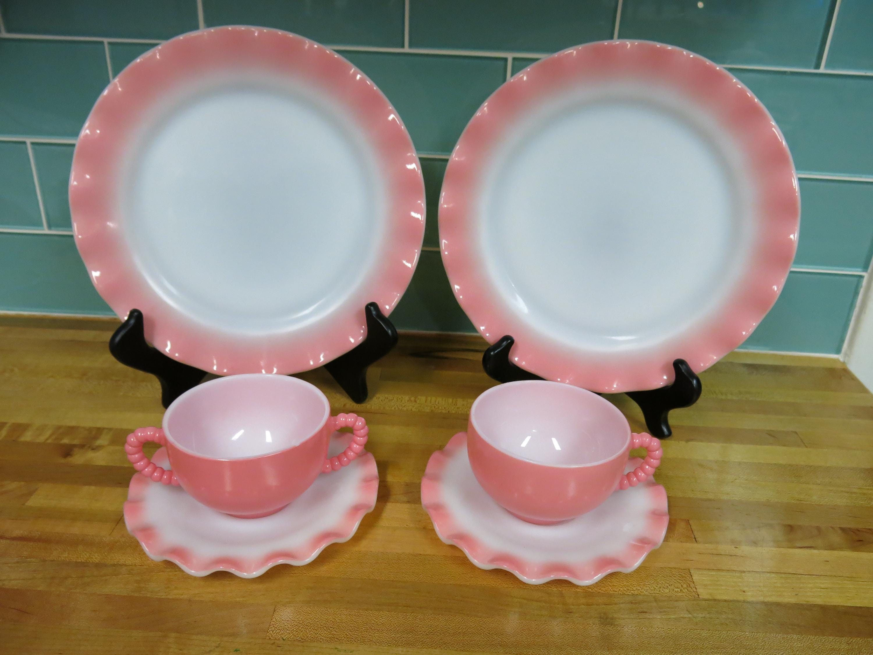 食器 HAZEL Ware 12pc WHITE LUNCHEON SET HAZEL Ware 12pc WHITE LUNCHEON SET 1940s Dinnerware - Vintage