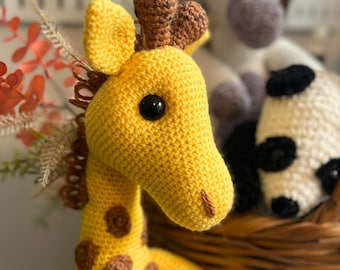 Crochet Giraffe Pattern - Standing Amigurumi Giraffe Toy - Detailed Cute Unique Stuffed Animal Pattern (PDF DOWNLOAD)