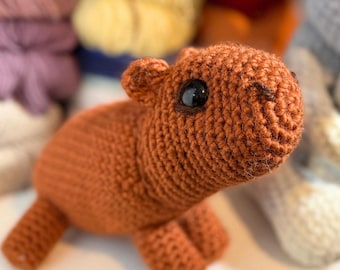 Patron Capybara au crochet - TÉLÉCHARGEMENT PDF - Projet de crochet Amigurumi Capybara - Instructions pour le jouet en peluche Capybara bricolage - Adapté aux débutants