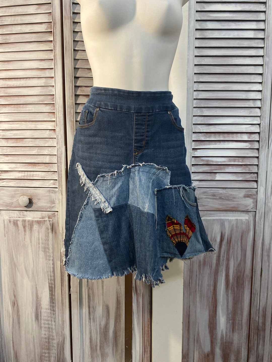 韓国商品/ROCKCAKE Damage Denim Midi skirt MUSINSA | ROCKCAKE Damage Denim Midi Skirt - Blue