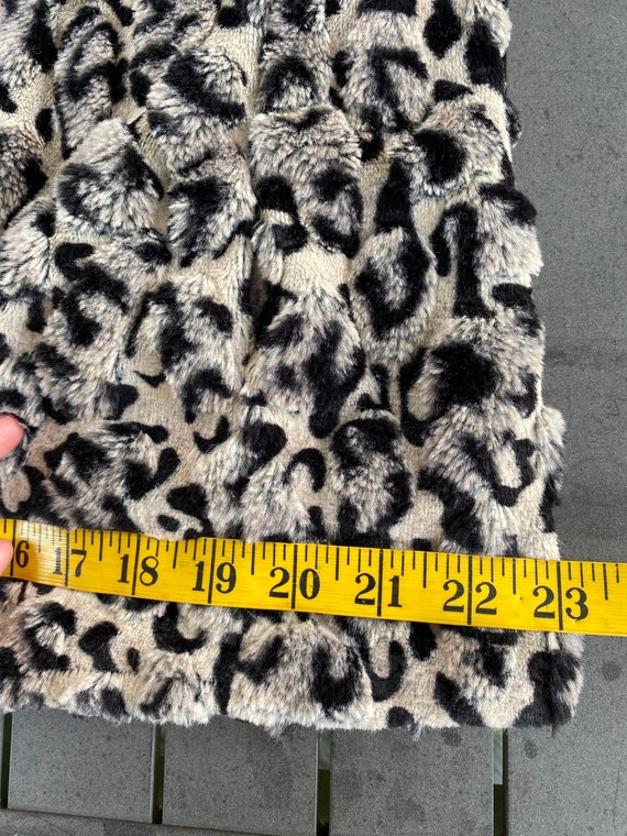 Leopard faux fur jacket vintage woman size 42 or … - image 9