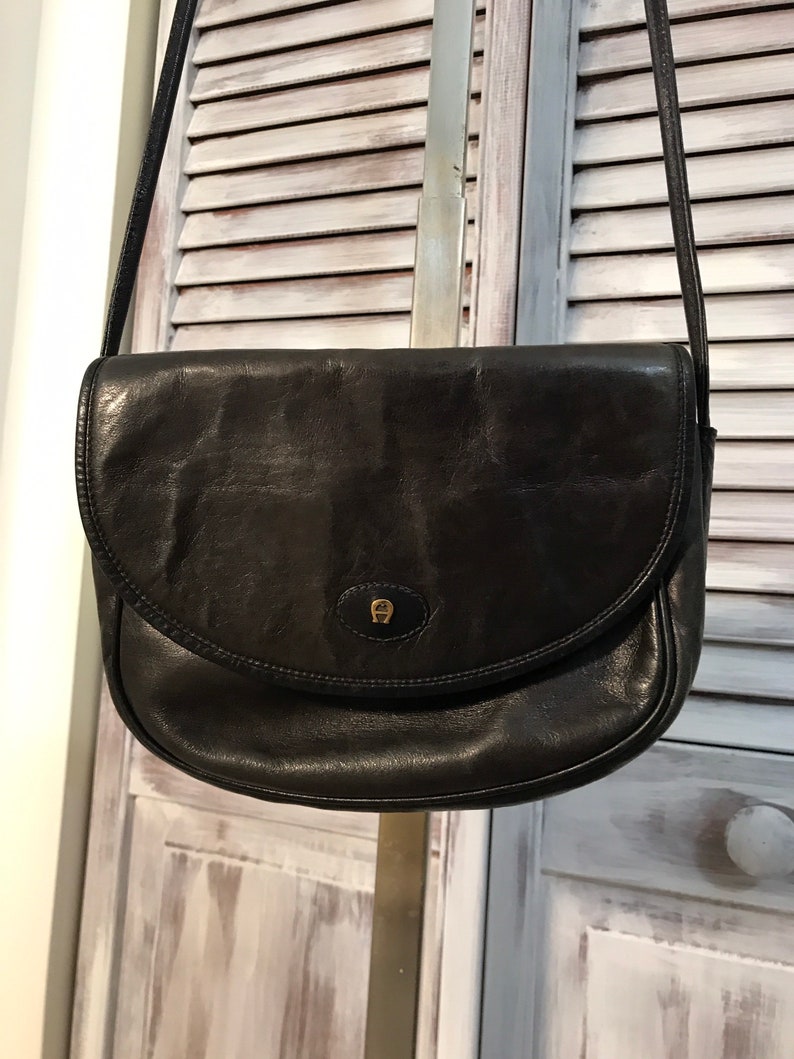 Sac à Main Femme Etienne Aigner Marron (tan) - Sac Bandoulière En Toile - Occasion, Dimensions 12.5x7.5x6 Pouces
