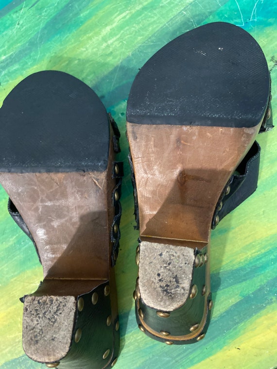 Black platform mule hot sale
