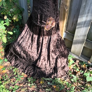 Brown velvet skirt - vintage 90s - brownish brown color - velvet - size small